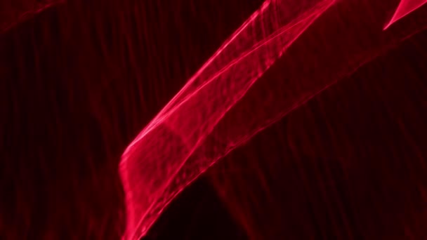 Fecho Fechamento Formas Abstratas Movimento Luz Estroboscópica Vermelha Brilhante Contra — Vídeo de Stock
