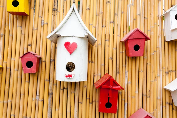 Kolorowy zbiór birdhouses — Zdjęcie stockowe