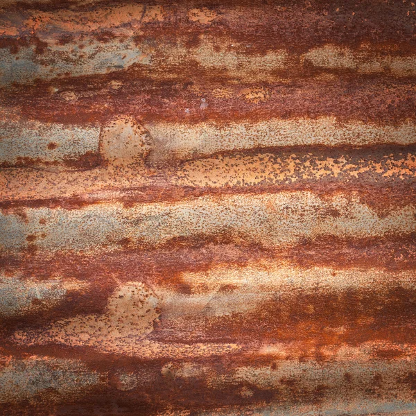 Rusty op zink metalen plaat textuur — Stockfoto