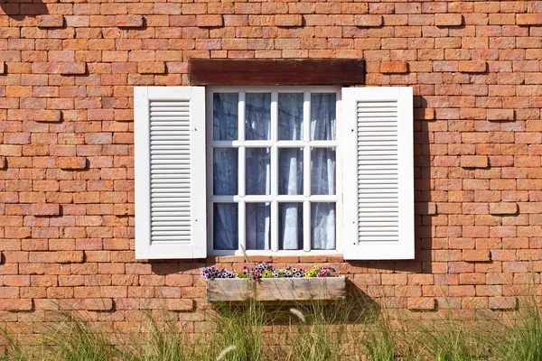 Vintage white window — Stock Photo, Image