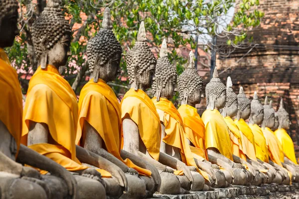 Buddha statyer i templet — Stockfoto