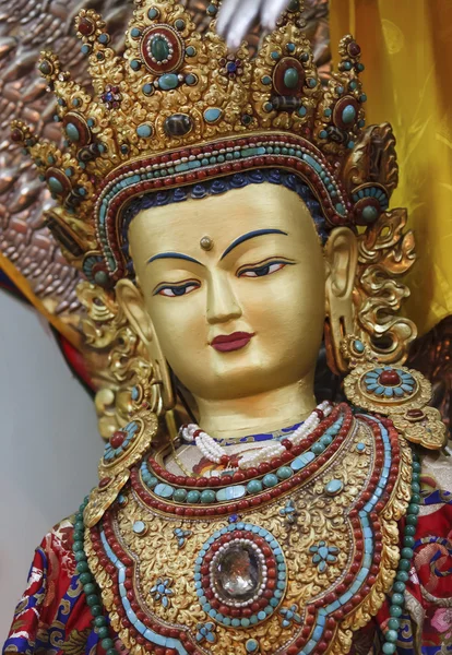 Detalj av ansiktet från buddha — Stockfoto