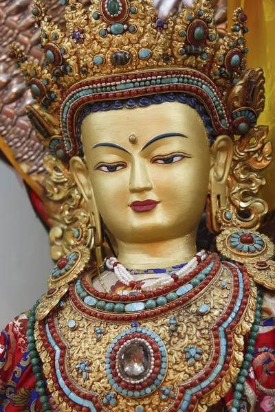 Detalj av ansiktet från buddha — Stockfoto