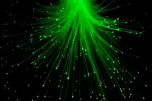Bunch of Fiber Optic dynamic flying from deep. — Stock Photo, Image