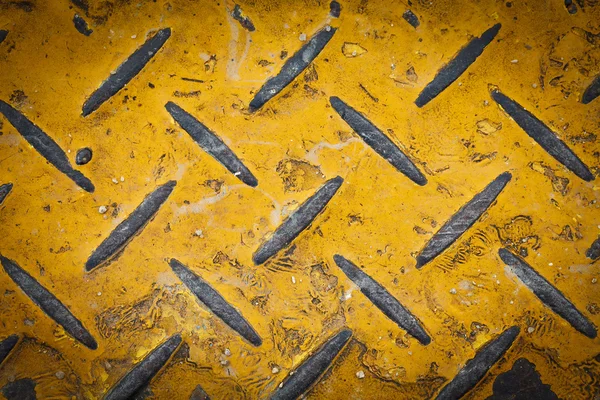 Tinta de chapa de aço com padrão amarelo — Fotografia de Stock