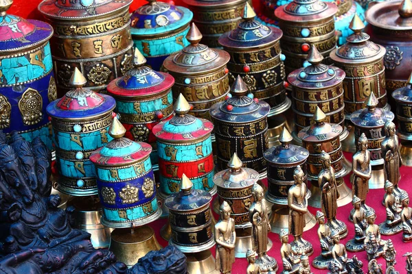 Tibet Bells and Buddhas — Stock Photo, Image