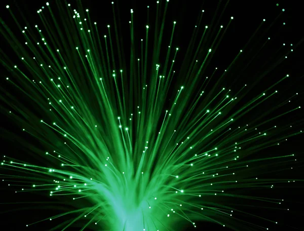 Bunch of Fiber Optic dynamic flying from deep — Stock Photo, Image