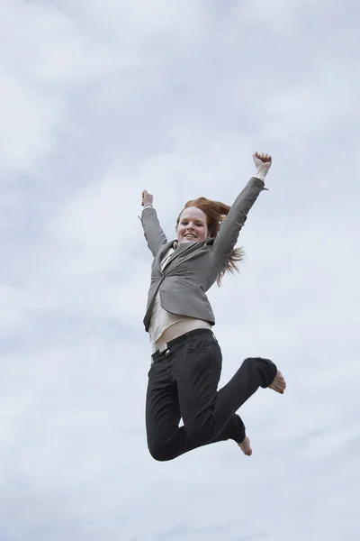 Jumping in the air — Stock Photo, Image