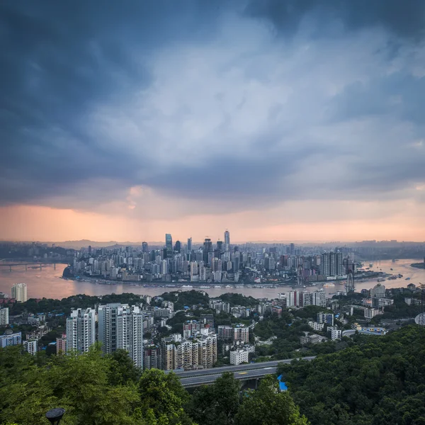 Chongqing, Çin'in havadan görünümü — Stok fotoğraf