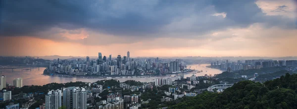 Chongqing, Çin'in havadan görünümü - Stok İmaj