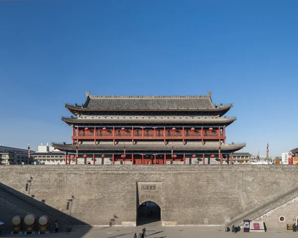 Древняя городская стена Сиань — стоковое фото