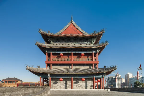 A antiga muralha da cidade de xi 'an — Fotografia de Stock