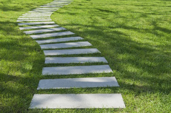 Stone path on the grass Stock Picture