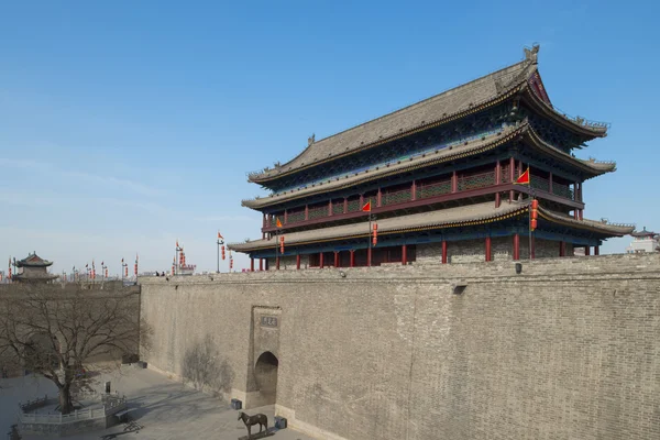 A antiga muralha da cidade de xi 'an — Fotografia de Stock