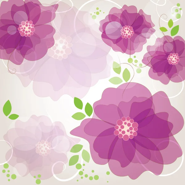 Karte mit Blumen. Hintergrund mit Orchidee. — Stockvektor