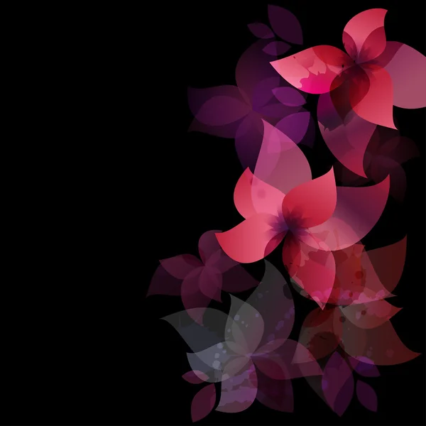 Karta s květinami. pozadí s orchidejí. — Stockový vektor
