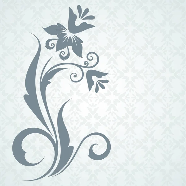 Floral kaart met ornament — Stockvector