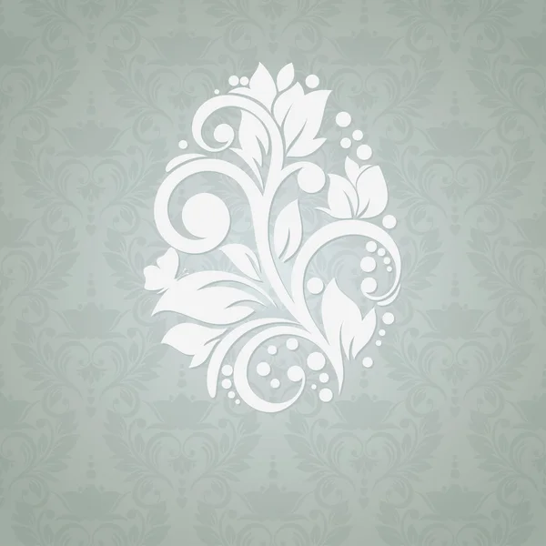 Fond d'oeuf de Pâques floral. Carte moderne pour invitation . — Image vectorielle
