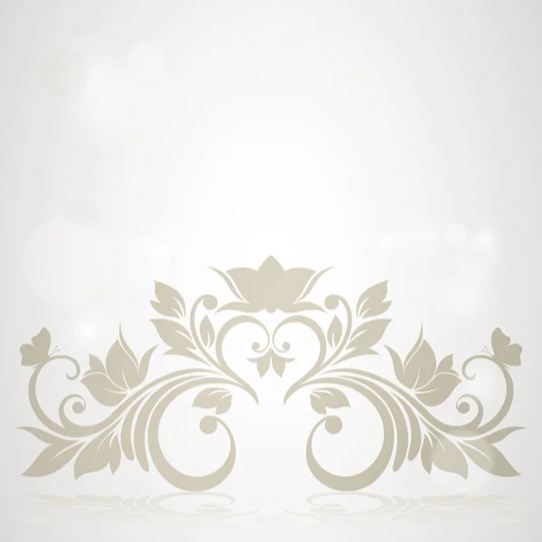 Uitnodigingskaart met abstract floral achtergrond. elegantie patroon — Stockvector
