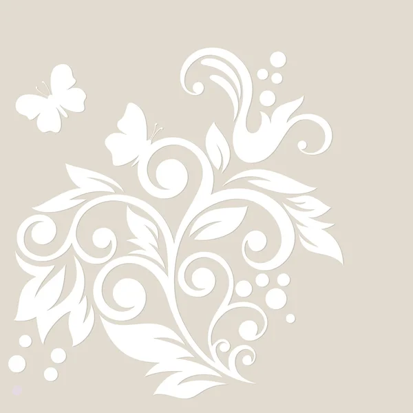 Fond floral. Carte de mariage ou invitation avec ornement floral abstrait . — Image vectorielle