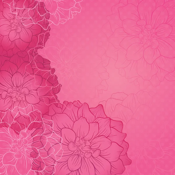 Hochzeitskarte oder Einladung mit abstraktem floralen Hintergrund. Vektorillustration — Stockvektor
