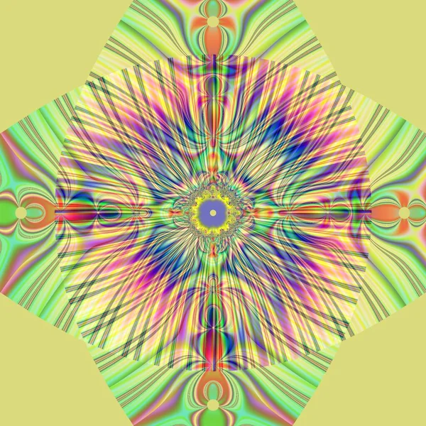 Floral Colorful Art Abstract Mandala Pattern Design — Photo