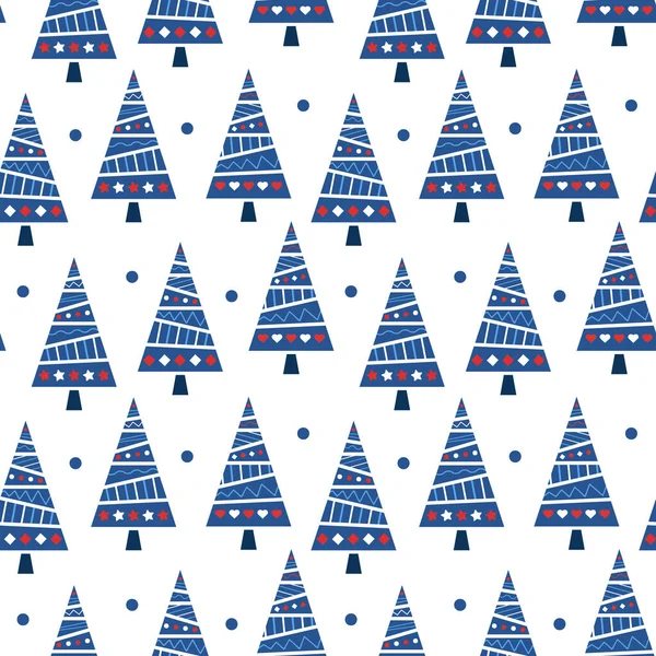 Abstract Christmas Tree Geometric Motifs Seamless Patterns Can Used Wallpapers — Stock Vector