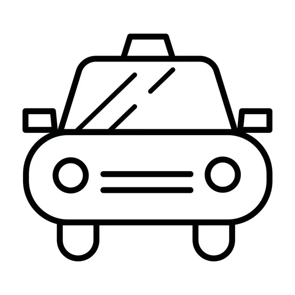 Ikona Taxi Białym Tle Ilustracja Wektora Stylu Płaskim — Wektor stockowy