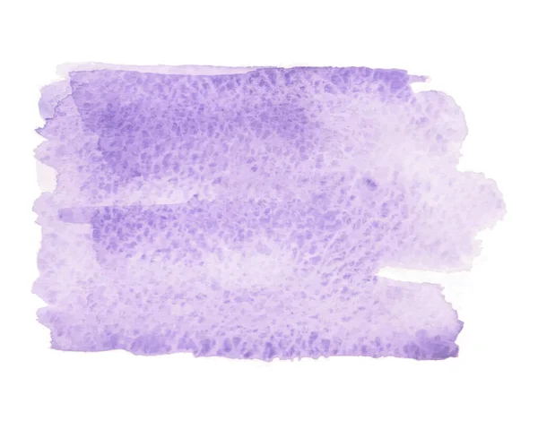 Mancha Violeta Aquarela Com Textura Sobre Fundo Branco Elemento Design — Vetor de Stock