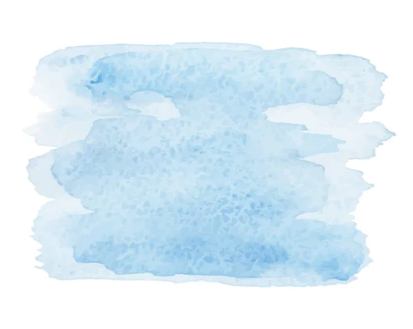Акварельно Голубое Пятно Текстурой Белом Фоне Элемент Дизайна Карт Баннеров — стоковый вектор