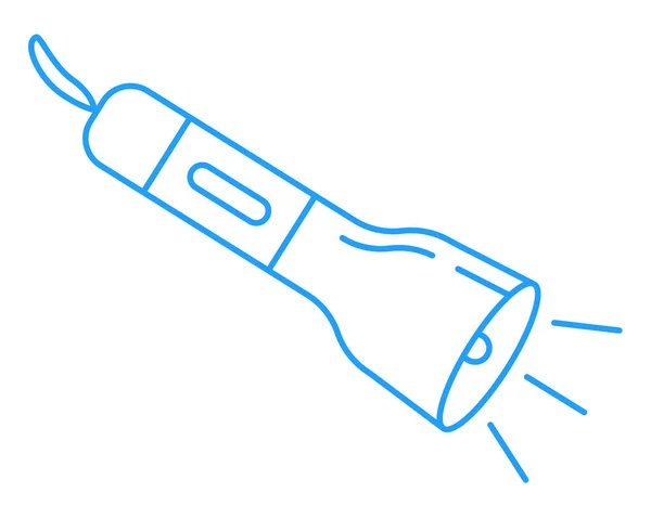 Icône Lampe Poche Isolée Sur Fond Blanc Icône Linéaire Illustration — Image vectorielle