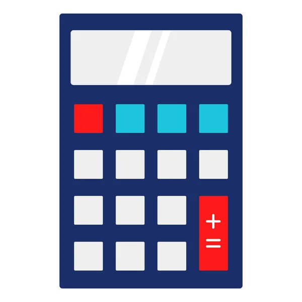 Calculator Icon Isolated White Background Office Supplies Vector Illustration —  Vetores de Stock