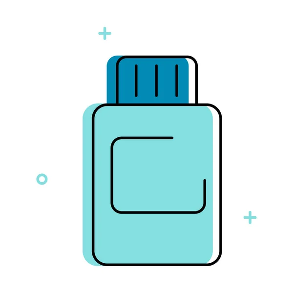 Icône Pot Pilule Isolé Sur Fond Blanc Vecteur — Image vectorielle