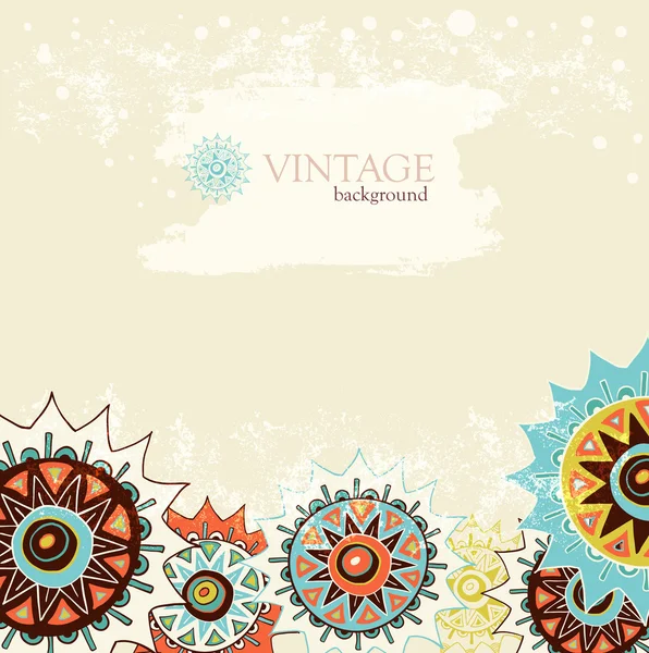 Detailed ornament background with colorful circles — Stock Vector