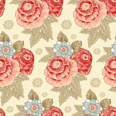 Vintage çiçek deseni