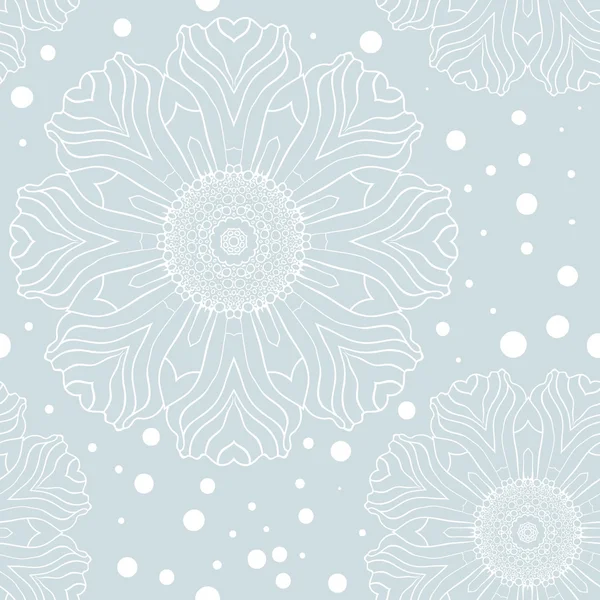 Winter sneeuwvlok naadloze patroon — Stockvector