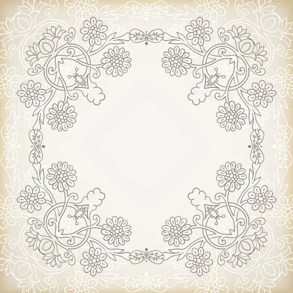 Vintage rendas ornamento fundo — Vetor de Stock