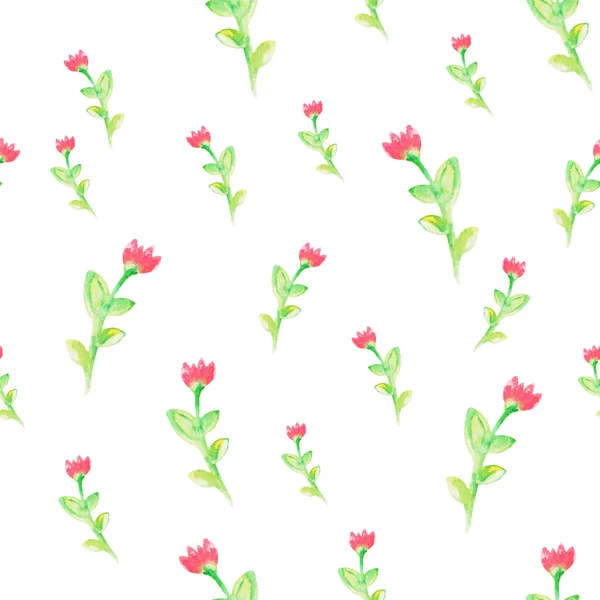 Watercolor flowers  spring seamless pattern — Stock Vector