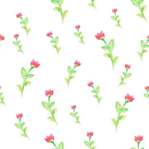 Acuarela flores primavera patrón sin costuras — Vector de stock