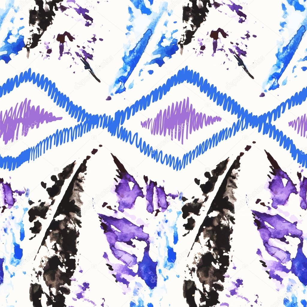 Abstract bright watercolor seamless pattern