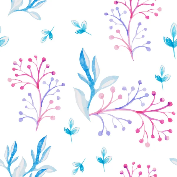 Aquarelle florale motif sans couture — Image vectorielle