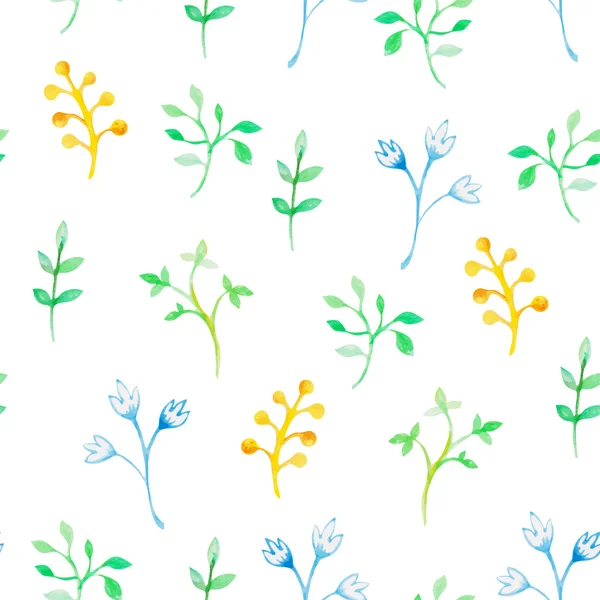 Aquarelle florale motif sans couture — Image vectorielle