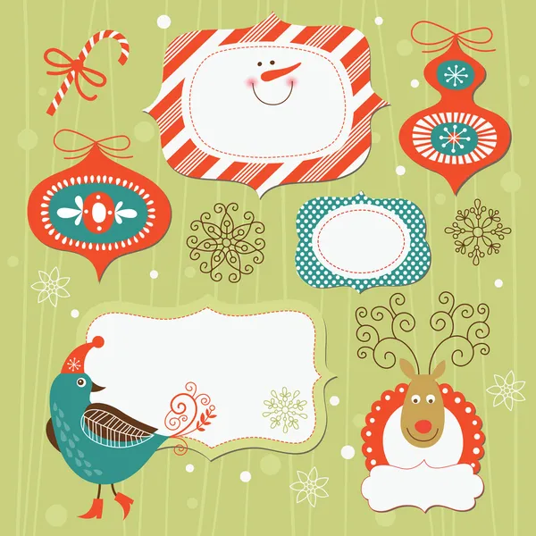 Set of Christmas and New Year elements — Stock Vector