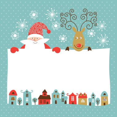 Noel ve Yeni Yıl kartı