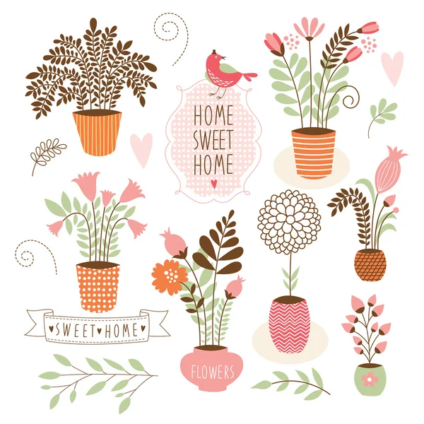 Sweet home ,set of vector elements — Stock Vector