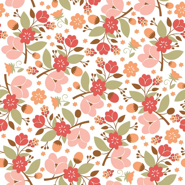 Modèle floral sans couture — Image vectorielle