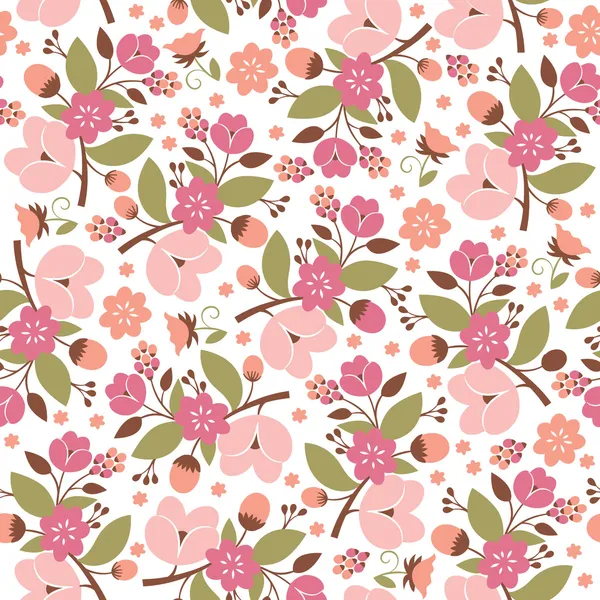 Modèle floral sans couture — Image vectorielle