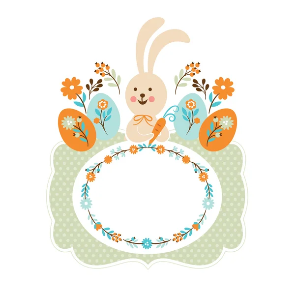 Lapin de Pâques, carte de Pâques — Image vectorielle