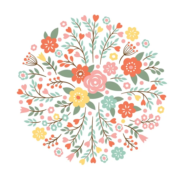 Patrón floral sin costuras — Vector de stock