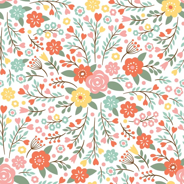 Motif floral sans couture beauté — Image vectorielle